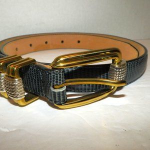 Brighton Classics Dark Greenish Gray Leather Belt